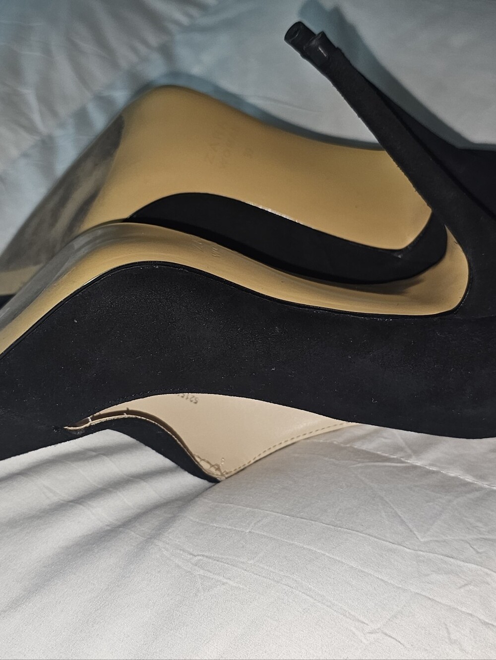 Zara Asymmetrical BlackSuede Pointed-Toe Stiletto Heel - Picture 6 of 10